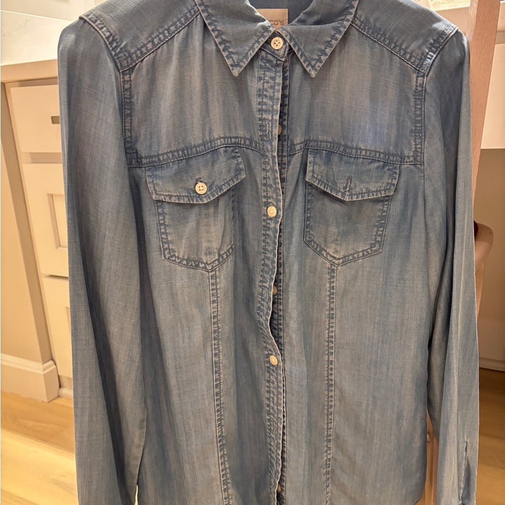 Denim Button-Up Shirt